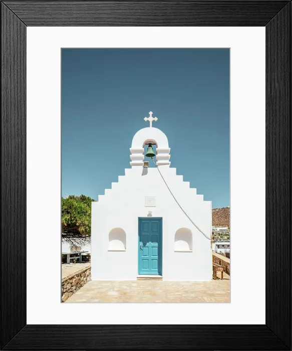 Framed Print : Exterior of Greek Orthodox Church, Mykonos, Greece, Europe Framed Print : Exterior of Greek Orthodox Church, Mykonos, Greece, Europe