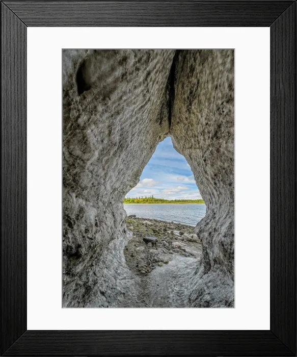Framed Print : White Gypsum Cave along the Moose River in the James Bay Lowlands, Ontario, Canada Framed Print : White Gypsum Cave along the Moose River in the James Bay Lowlands, Ontario, Canada