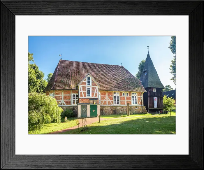 Framed Print : St. Stephanus Church in the village of Egestorf, Luneburg Heath, Lower Saxony, Germany Framed Print : St. Stephanus Church in the village of Egestorf, Luneburg Heath, Lower Saxony, Germany