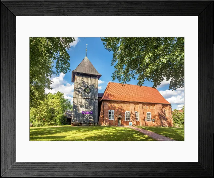 Framed Print : Parish church of Laurentius in the village of Mueden (Oertze), Luneburg Heath, Lower Saxony, Germany Framed Print : Parish church of Laurentius in the village of Mueden (Oertze), Luneburg Heath, Lower Saxony, Germany