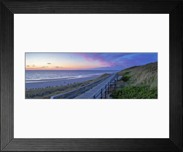 Framed Print : Wenningstedt beach at sunset, Sylt, Schleswig Holstein, Germany Framed Print : Wenningstedt beach at sunset, Sylt, Schleswig Holstein, Germany
