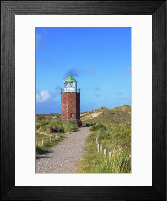Framed Print : Red Cliffs (Rotes Kliff) lighthouse, Kampen, Sylt, Schleswig Holstein, Germany Framed Print : Red Cliffs (Rotes Kliff) lighthouse, Kampen, Sylt, Schleswig Holstein, Germany