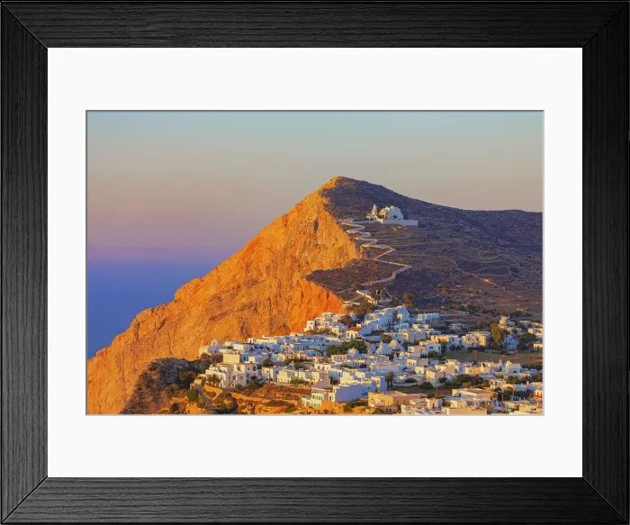 Framed Print : View of the of Chora village, Chora, Folegandros Island, Cyclades Islands, Greece Framed Print : View of the of Chora village, Chora, Folegandros Island, Cyclades Islands, Greece