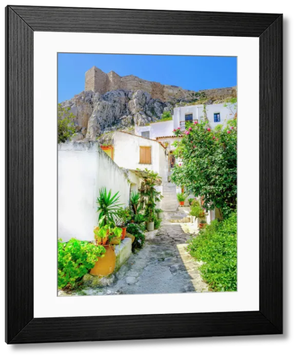 Framed Print : Scenic Streets of old Town, Plaka District, Athens, Greece Framed Print : Scenic Streets of old Town, Plaka District, Athens, Greece