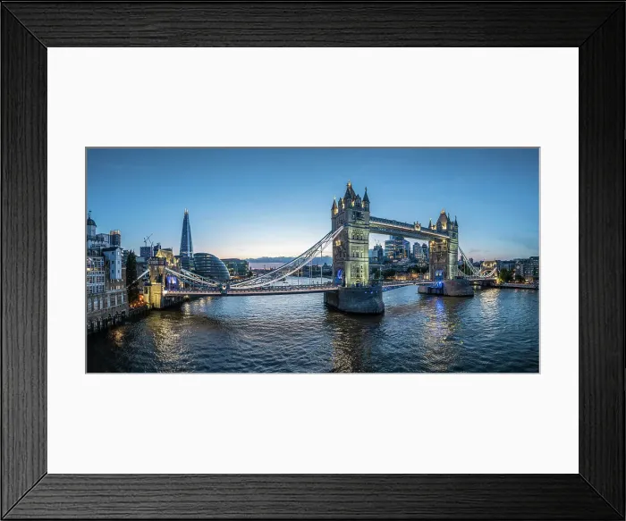 Framed Print : Aerial view of Tower Bridge, City of London, England, UK Framed Print : Aerial view of Tower Bridge, City of London, England, UK
