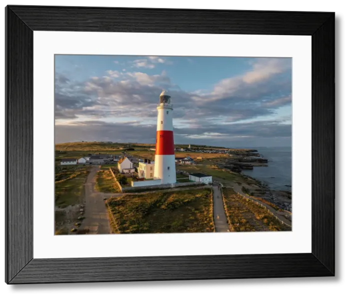 Framed Print : Portland Bill at sunset, Dorset, England, UK