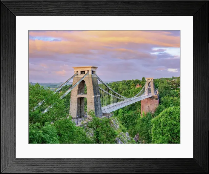 Framed Print : Clifton Suspension Bridge at dawn, Bristol, England, United Kingdom Framed Print : Clifton Suspension Bridge at dawn, Bristol, England, United Kingdom