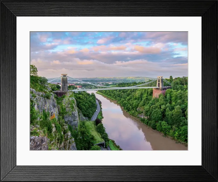 Framed Print : Clifton Suspension Bridge at dawn, Bristol, England, United Kingdom Framed Print : Clifton Suspension Bridge at dawn, Bristol, England, United Kingdom