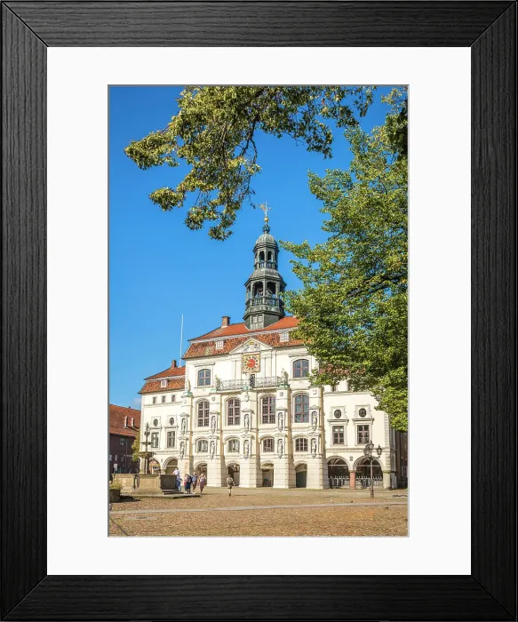 Framed Print : Market square with town hall, Luneburg, Lower Saxony, Germany Framed Print : Market square with town hall, Luneburg, Lower Saxony, Germany