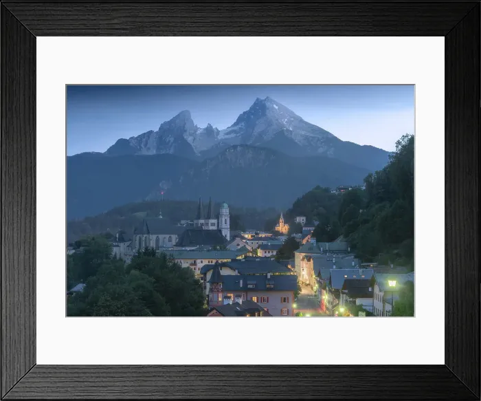 Framed Print : Berchtesgaden, with the Watzmann peak rising in the background. Bavaria, Germany Framed Print : Berchtesgaden, with the Watzmann peak rising in the background. Bavaria, Germany