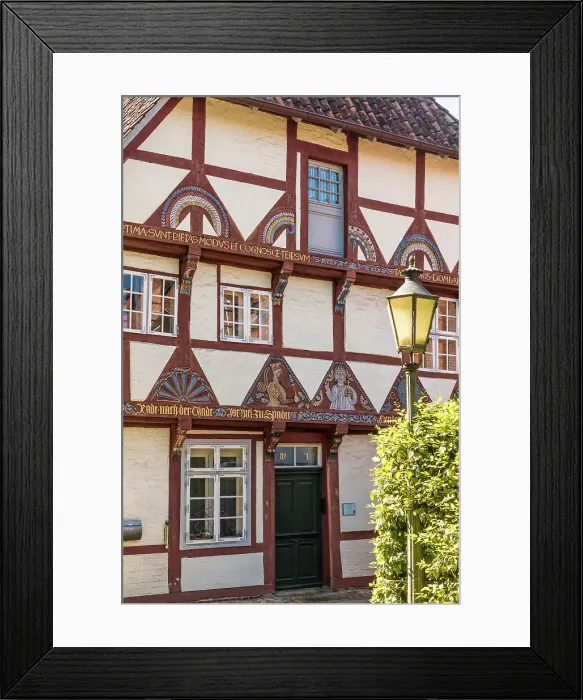 Framed Print : Historic guest house Klosterkrug at the Lune Monastery, Luneburg, Lower Saxony, Germany Framed Print : Historic guest house Klosterkrug at the Lune Monastery, Luneburg, Lower Saxony, Germany