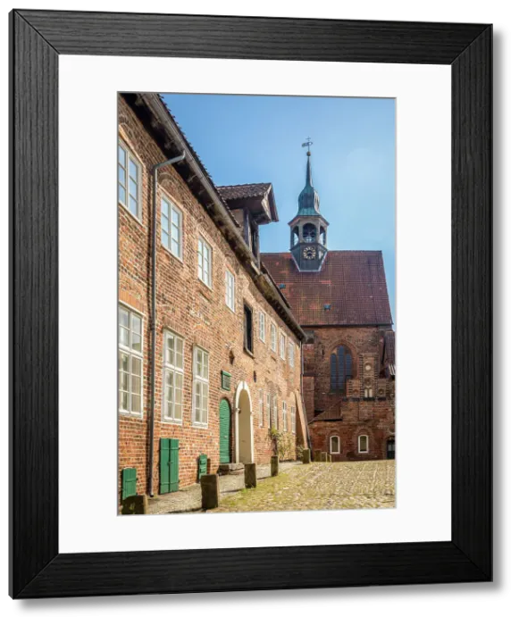 Framed Print : Lune Monastery with St. Bartholomaei Monastery Church, Luneburg, Lower Saxony, Germany Framed Print : Lune Monastery with St. Bartholomaei Monastery Church, Luneburg, Lower Saxony, Germany