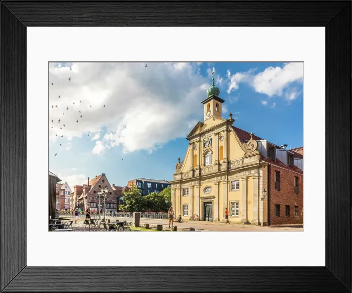 Framed Print : Old department store in the old town, Luneburg, Lower Saxony, Germany Framed Print : Old department store in the old town, Luneburg, Lower Saxony, Germany