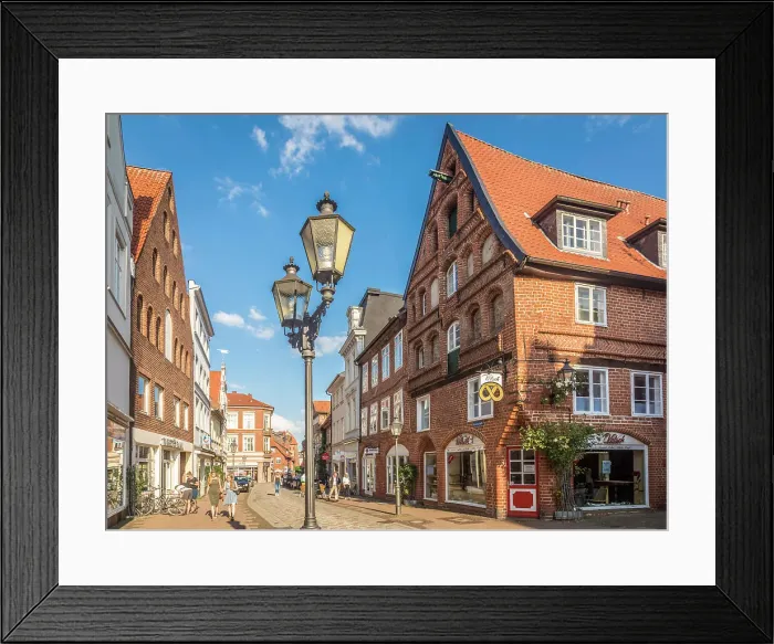 Framed Print : Historic houses in Rosenstrasse in the old town, Luneburg, Lower Saxony, Germany