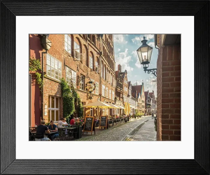 Framed Print : Historic houses in Heiligengeiststrasse in the old town, Luneburg, Lower Saxony, Germany Framed Print : Historic houses in Heiligengeiststrasse in the old town, Luneburg, Lower Saxony, Germany