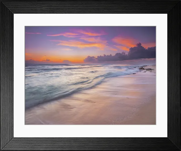 Framed Print : Sunset on the Caribbean Sea at Consuelos Beach on Grand Cayman, Cayman Islands, British West Indies