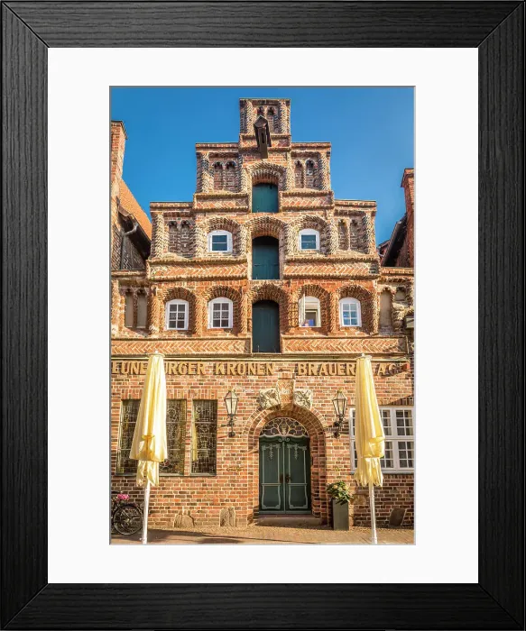 Framed Print : Luneburger Kronen Brewery in the old town, Luneburg, Lower Saxony, Germany Framed Print : Luneburger Kronen Brewery in the old town, Luneburg, Lower Saxony, Germany