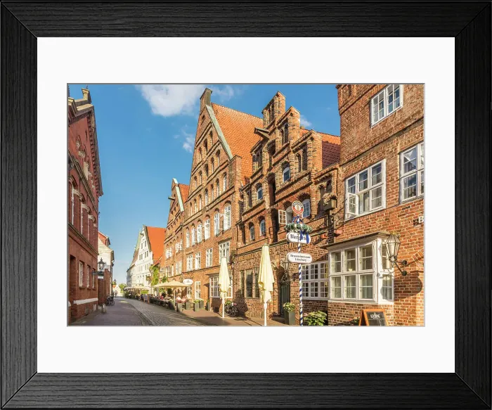 Framed Print : Historic houses in Heiligengeiststrasse in the old town, Luneburg, Lower Saxony, Germany Framed Print : Historic houses in Heiligengeiststrasse in the old town, Luneburg, Lower Saxony, Germany