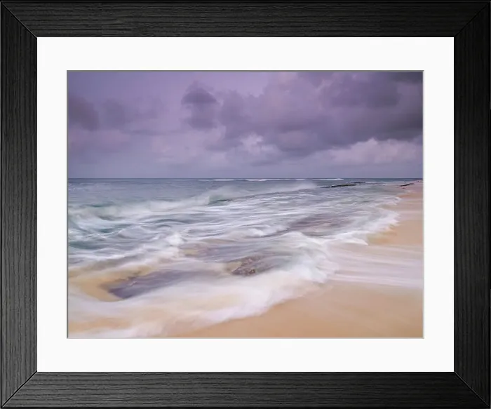Framed Print : Incoming waves at Consuelos Beach prior to the arrival of Hurricane Beryl, Grand Cayman, Cayman Islands, British West Indies