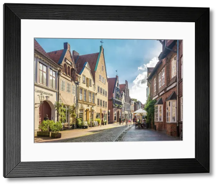 Framed Print : Historic houses in Heiligengeiststrasse in the old town, Luneburg, Lower Saxony, Germany Framed Print : Historic houses in Heiligengeiststrasse in the old town, Luneburg, Lower Saxony, Germany