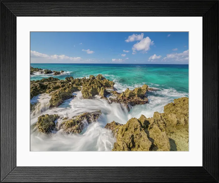 Framed Print : Surging waves on the Caribbean Sea on Grand Cayman's West End. Cayman Islands, British West Indies Framed Print : Surging waves on the Caribbean Sea on Grand Cayman's West End. Cayman Islands, British West Indies