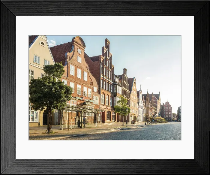 Framed Print : Historic square Am Sande in the old town, Luneburg, Lower Saxony, Germany Framed Print : Historic square Am Sande in the old town, Luneburg, Lower Saxony, Germany