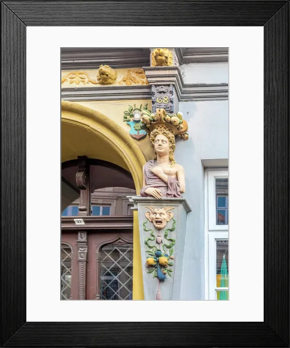 Framed Print : Magnificent entrance portal Am Sande in the old town, Luneburg, Lower Saxony, Germany Framed Print : Magnificent entrance portal Am Sande in the old town, Luneburg, Lower Saxony, Germany