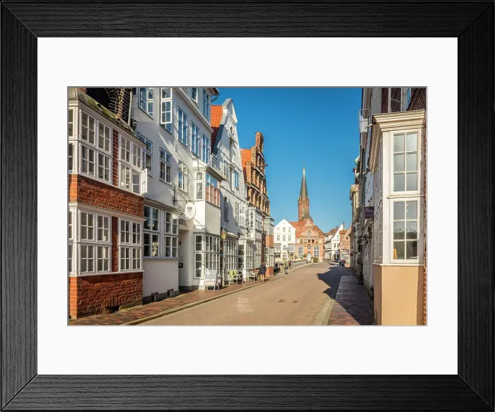 Framed Print : Historic houses on Lunertorstrasse in the old town in the morning, Luneburg, Lower Saxony, Germany Framed Print : Historic houses on Lunertorstrasse in the old town in the morning, Luneburg, Lower Saxony, Germany