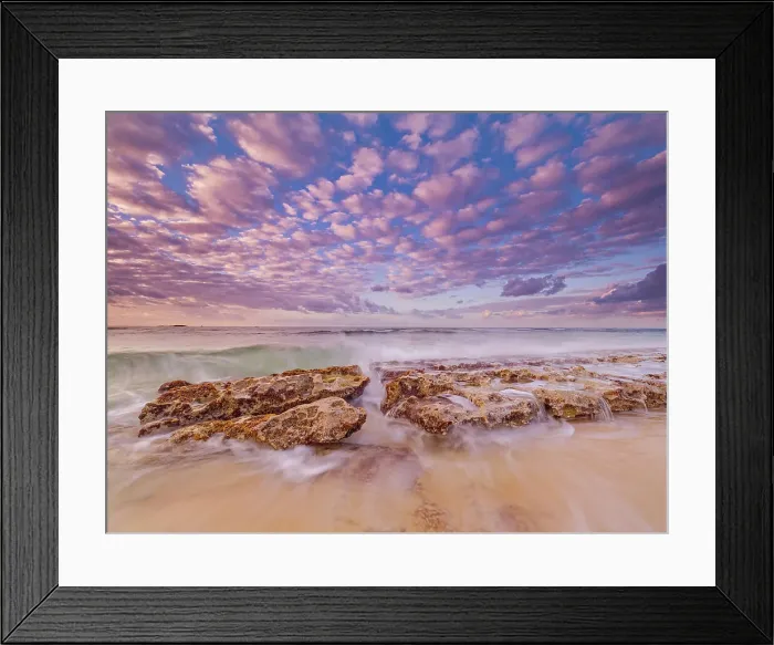 Framed Print : Daybreak on the Caribbean Sea at Consuelos Beach on Grand Cayman, Cayman Islands, British West Indies Framed Print : Daybreak on the Caribbean Sea at Consuelos Beach on Grand Cayman, Cayman Islands, British West Indies