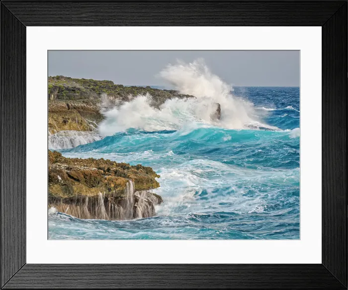 Framed Print : The rugged ironshore on the Caribbean Sea at Pedro St. James on Grand Cayman, Cayman Islands, British West Indies Framed Print : The rugged ironshore on the Caribbean Sea at Pedro St. James on Grand Cayman, Cayman Islands, British West Indies