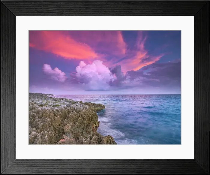 Framed Print : Sunset on the rugged ironshore on the Caribbean Sea at Pedro St. James on Grand Cayman, Cayman Islands, British West Indies Framed Print : Sunset on the rugged ironshore on the Caribbean Sea at Pedro St. James on Grand Cayman, Cayman Islands, British West Indies