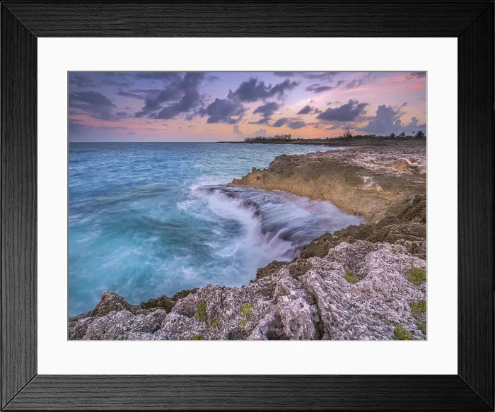 Framed Print : Sunset on the rugged ironshore on the Caribbean Sea at Pedro St. James on Grand Cayman, Cayman Islands, British West Indies Framed Print : Sunset on the rugged ironshore on the Caribbean Sea at Pedro St. James on Grand Cayman, Cayman Islands, British West Indies