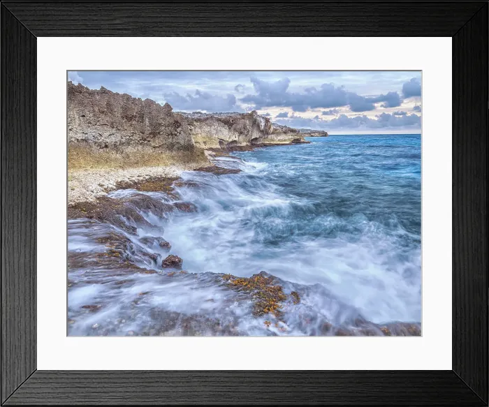 Framed Print : The rugged ironshore on the Caribbean Sea at Pedro St. James on Grand Cayman, Cayman Islands, British West Indies Framed Print : The rugged ironshore on the Caribbean Sea at Pedro St. James on Grand Cayman, Cayman Islands, British West Indies