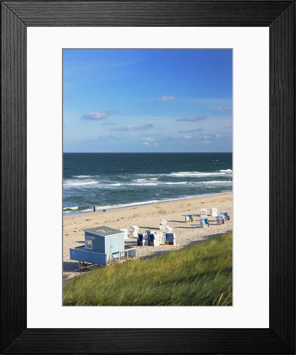 Framed Print : Hornum Weststrand, Sylt, Schleswig Holstein, Germany