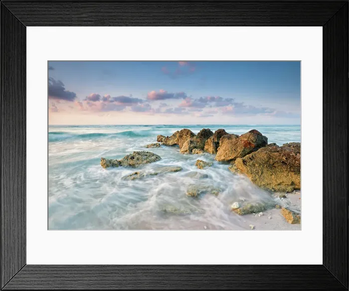Framed Print : Rocky coast of Cayman Brac at sunrise in the Cayman Islands, British West Indies Framed Print : Rocky coast of Cayman Brac at sunrise in the Cayman Islands, British West Indies