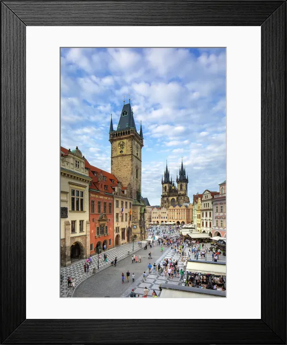 Framed Print : Old Town Hall & Church of Our Lady before Tyn, Old Town Square, Prague, Czech Republic Framed Print : Old Town Hall & Church of Our Lady before Tyn, Old Town Square, Prague, Czech Republic