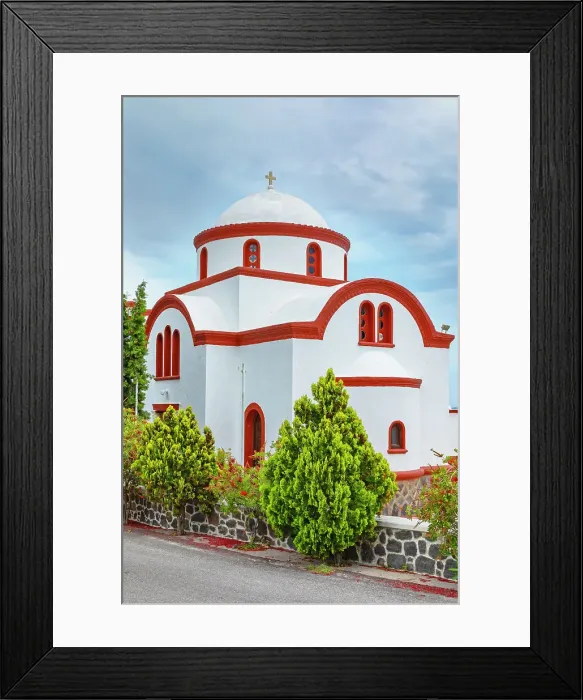 Framed Print : Church of Agios Nikita, Mandraki, Nisyros Island, Dodecanese Islands, Greece