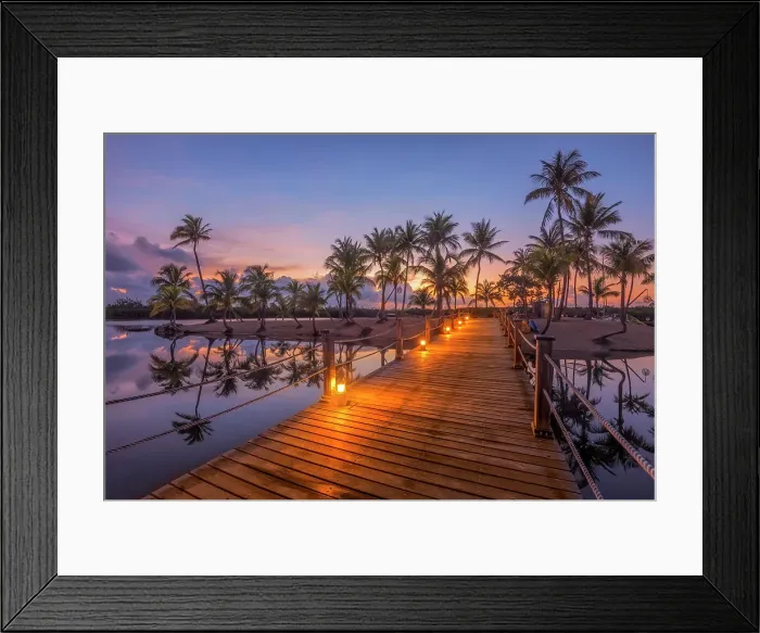 Framed Print : Daybreak at Camana Bay on Grand Cayman, Cayman Islands, British West Indies