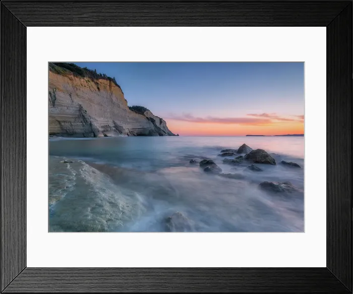 Framed Print : Rocky cliffs at Loggas Beach, Corfu Island, Ionian Islands, Greece Framed Print : Rocky cliffs at Loggas Beach, Corfu Island, Ionian Islands, Greece