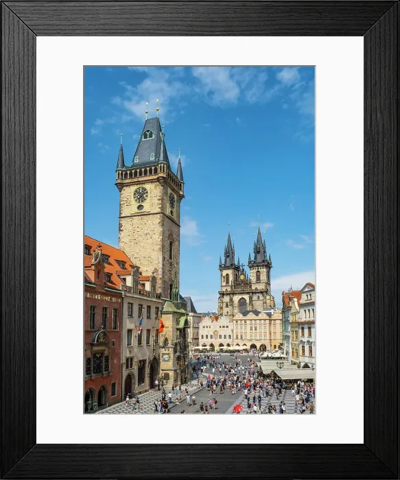 Framed Print : Old Town Hall & Church of Our Lady before Tyn, Old Town Square, Prague, Czech Republic Framed Print : Old Town Hall & Church of Our Lady before Tyn, Old Town Square, Prague, Czech Republic