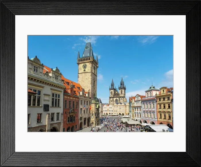 Framed Print : Old Town Hall & Church of Our Lady before Tyn, Old Town Square, Prague, Czech Republic Framed Print : Old Town Hall & Church of Our Lady before Tyn, Old Town Square, Prague, Czech Republic