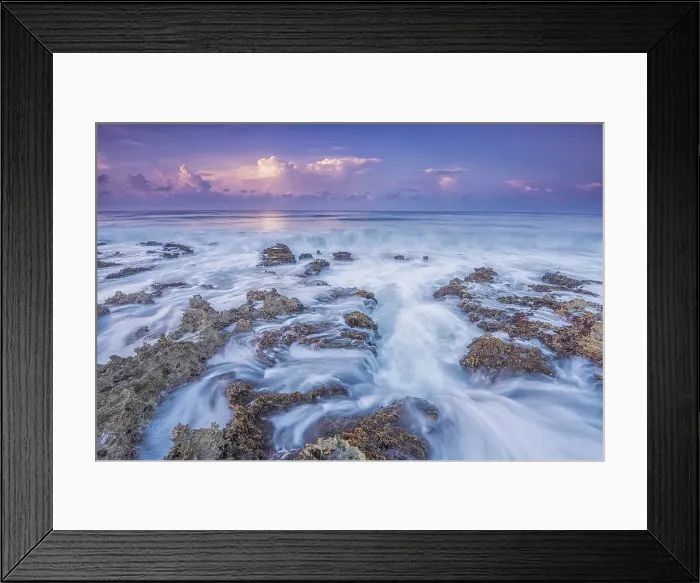 Framed Print : Daybreak on the Caribbean Sea along the rugged ironshore of Grand Cayman in the Cayman Islands, British West Indies Framed Print : Daybreak on the Caribbean Sea along the rugged ironshore of Grand Cayman in the Cayman Islands, British West Indies