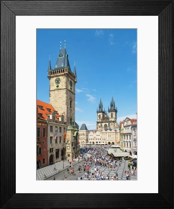 Framed Print : Old Town Hall & Church of Our Lady before Tyn, Old Town Square, Prague, Czech Republic Framed Print : Old Town Hall & Church of Our Lady before Tyn, Old Town Square, Prague, Czech Republic