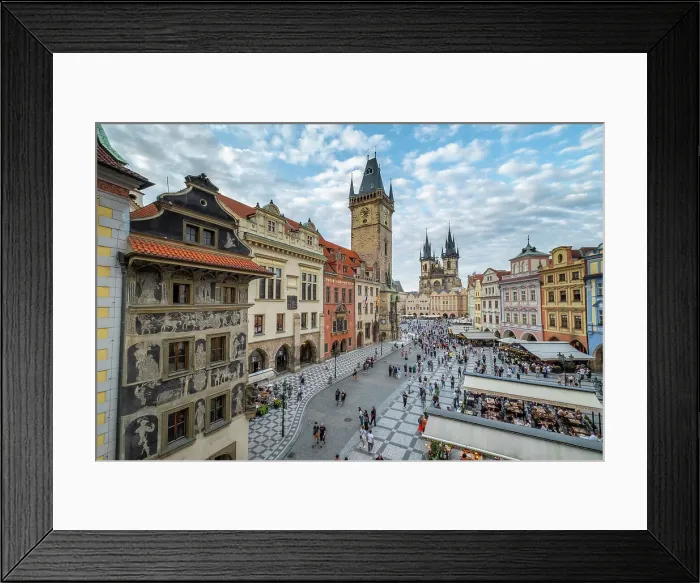 Framed Print : Old Town Hall & Church of Our Lady before Tyn, Old Town Square, Prague, Czech Republic Framed Print : Old Town Hall & Church of Our Lady before Tyn, Old Town Square, Prague, Czech Republic