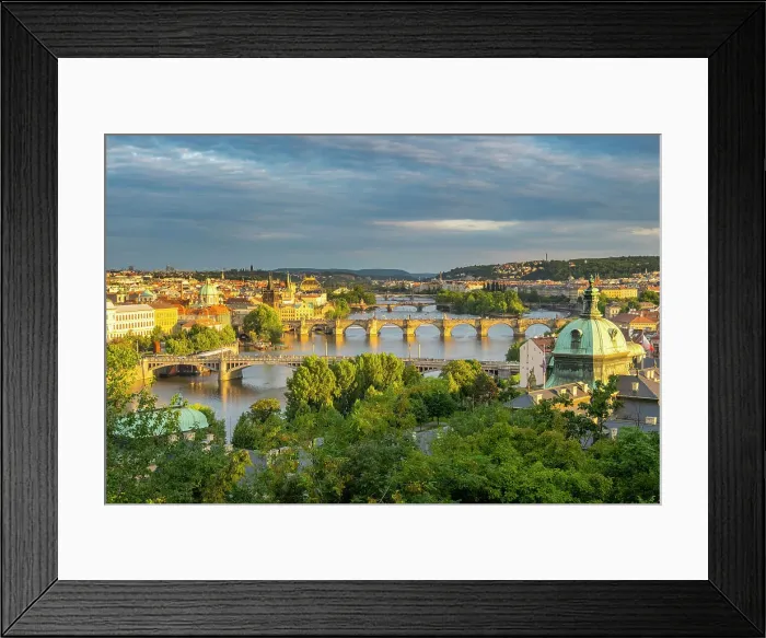 Framed Print : View over Vltava river, Prague, Czech Republic Framed Print : View over Vltava river, Prague, Czech Republic