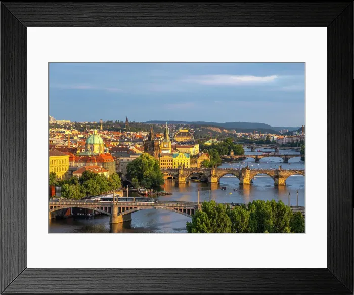 Framed Print : View over Vltava river, Prague, Czech Republic Framed Print : View over Vltava river, Prague, Czech Republic