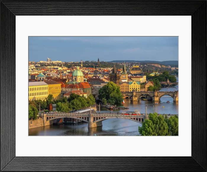 Framed Print : View over Vltava river, Prague, Czech Republic Framed Print : View over Vltava river, Prague, Czech Republic