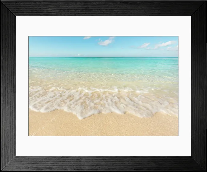 Framed Print : Gentle waves rolling in at Seven Mile Beach on the Caribbean Sea at, Grand Cayman, Cayman Islands, British West Indies Framed Print : Gentle waves rolling in at Seven Mile Beach on the Caribbean Sea at, Grand Cayman, Cayman Islands, British West Indies