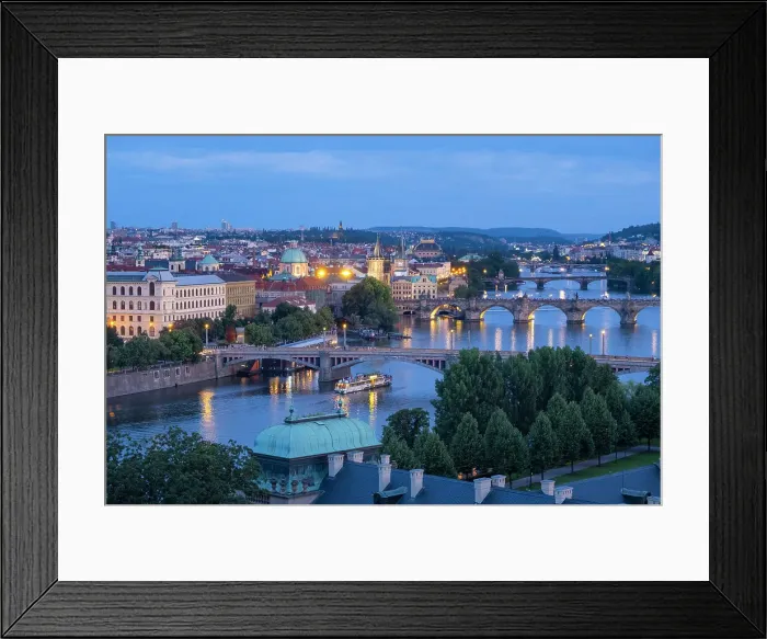 Framed Print : View over Vltava river, Prague, Czech Republic Framed Print : View over Vltava river, Prague, Czech Republic