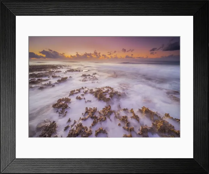 Framed Print : Daybreak on the Caribbean Sea along the rugged ironshore of Grand Cayman in the Cayman Islands, British West Indies Framed Print : Daybreak on the Caribbean Sea along the rugged ironshore of Grand Cayman in the Cayman Islands, British West Indies